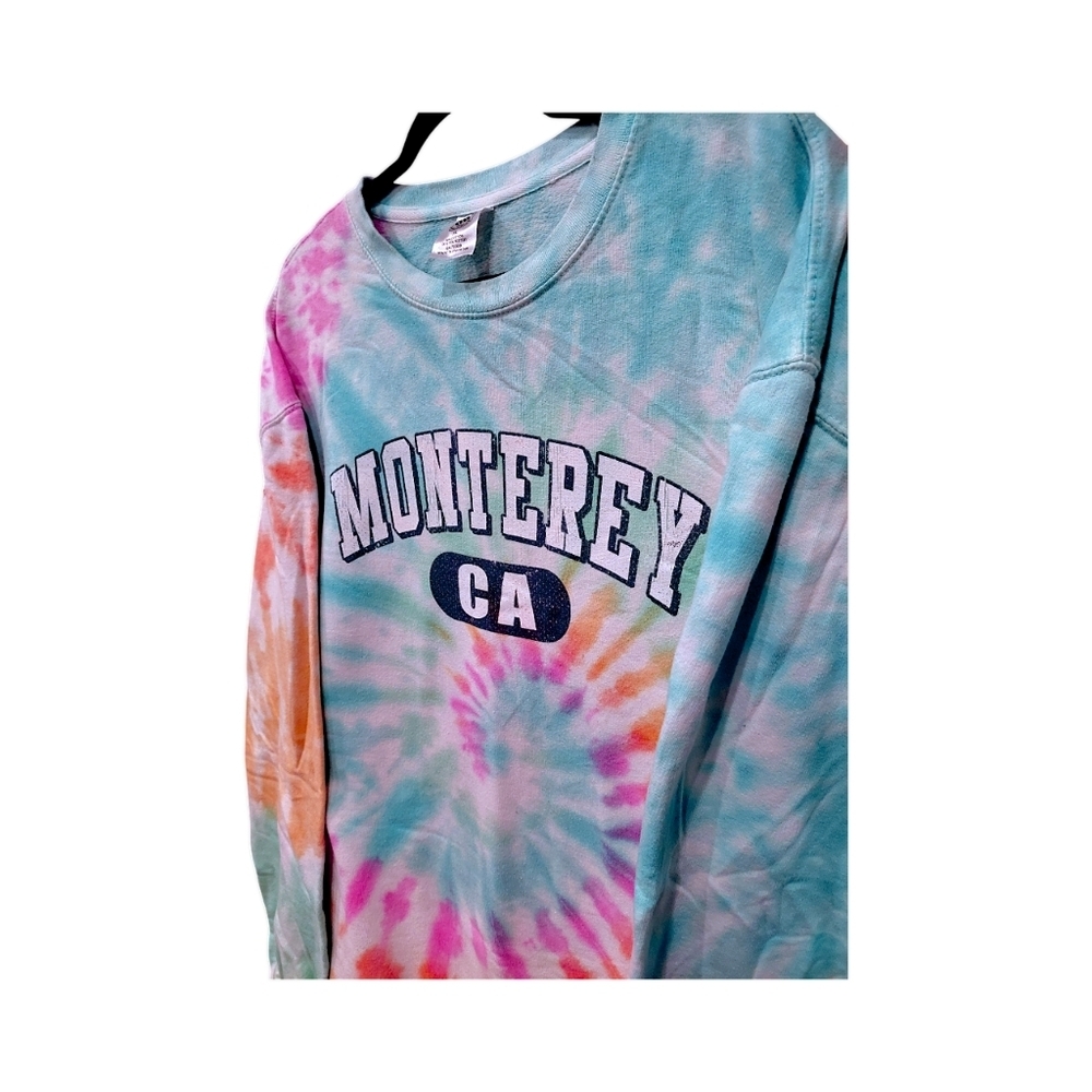 Monterey California Souvenir Tie Dye Sweatshirt - Picture 2 of 4